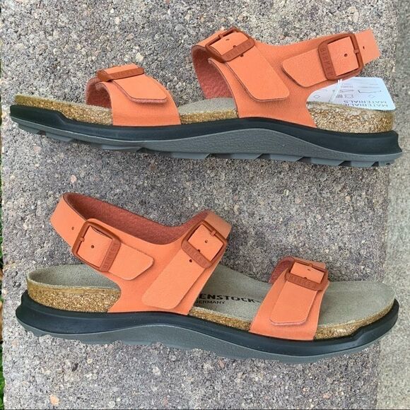 BIRKENSTOCK SONORA CROSSTOWN SANDAL FADED BRICK LEATHER DAD OUTDOOR HIKING - Picture 4 of 14